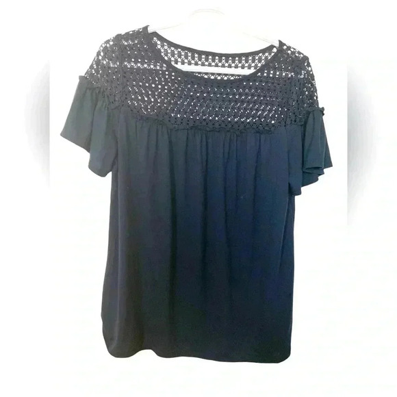 Navy Blue Summer Tunic style  Top Size L - Picture 2 of 5